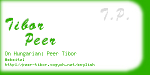 tibor peer business card